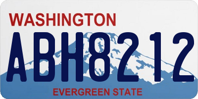 WA license plate ABH8212