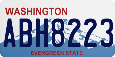 WA license plate ABH8223