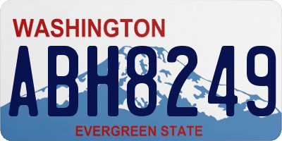 WA license plate ABH8249