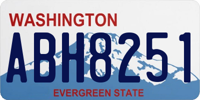 WA license plate ABH8251