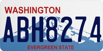 WA license plate ABH8274