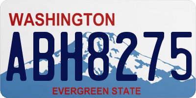 WA license plate ABH8275