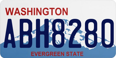 WA license plate ABH8280