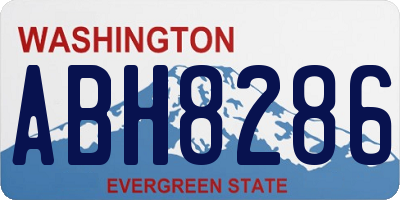 WA license plate ABH8286