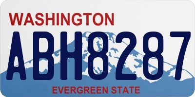 WA license plate ABH8287