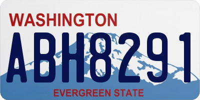 WA license plate ABH8291