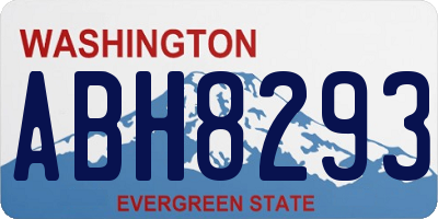 WA license plate ABH8293