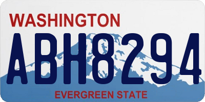 WA license plate ABH8294