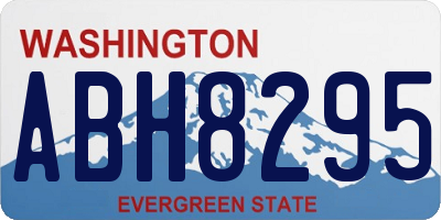 WA license plate ABH8295