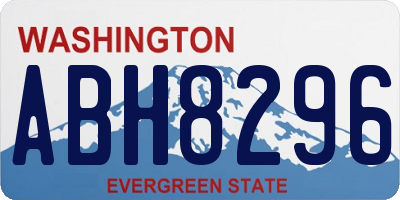 WA license plate ABH8296