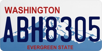 WA license plate ABH8305