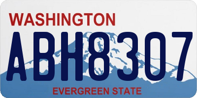 WA license plate ABH8307