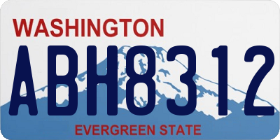 WA license plate ABH8312