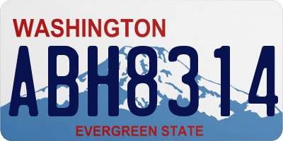 WA license plate ABH8314