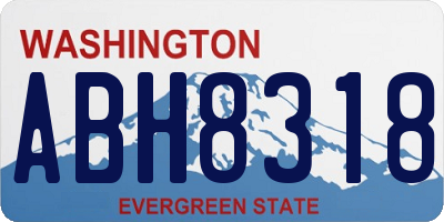 WA license plate ABH8318