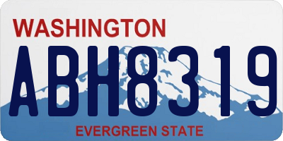 WA license plate ABH8319