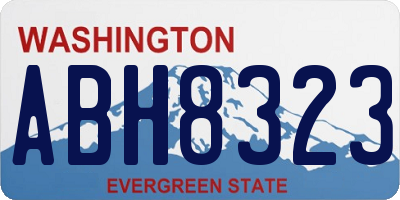 WA license plate ABH8323