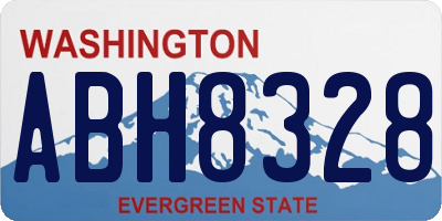 WA license plate ABH8328