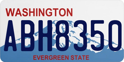 WA license plate ABH8350