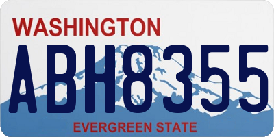 WA license plate ABH8355