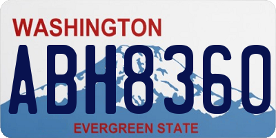 WA license plate ABH8360