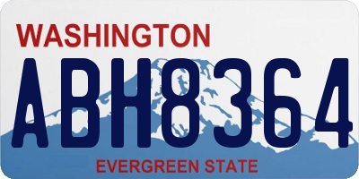 WA license plate ABH8364