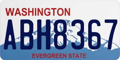 WA license plate ABH8367