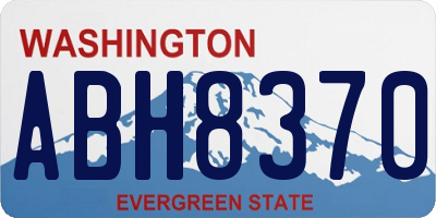 WA license plate ABH8370