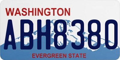 WA license plate ABH8380