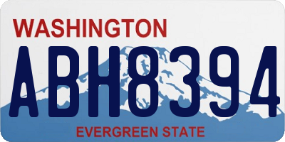 WA license plate ABH8394