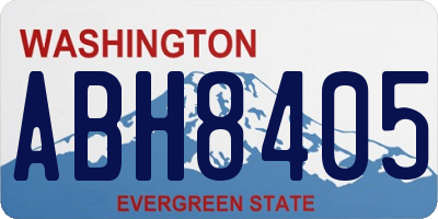 WA license plate ABH8405