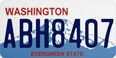WA license plate ABH8407