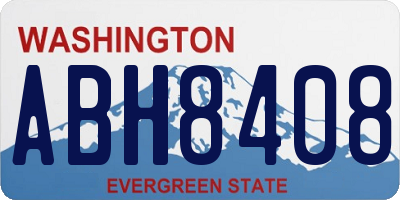 WA license plate ABH8408