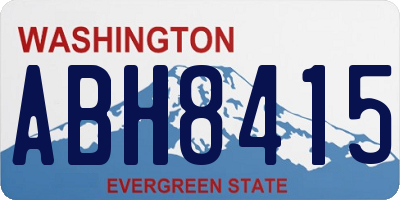WA license plate ABH8415