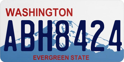 WA license plate ABH8424