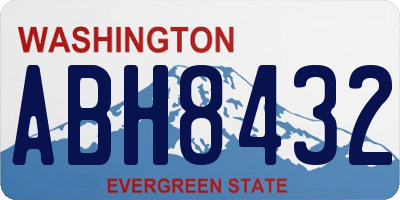 WA license plate ABH8432