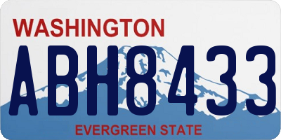 WA license plate ABH8433