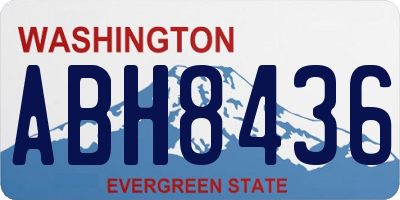WA license plate ABH8436