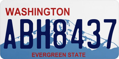 WA license plate ABH8437