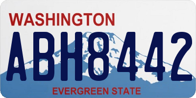 WA license plate ABH8442