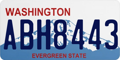 WA license plate ABH8443