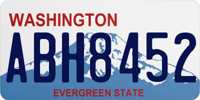 WA license plate ABH8452