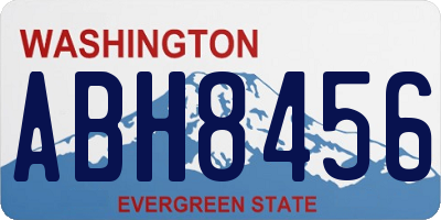 WA license plate ABH8456