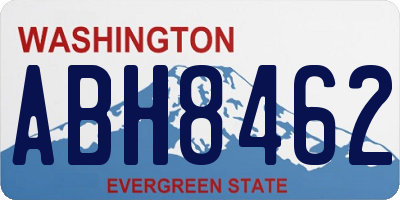 WA license plate ABH8462