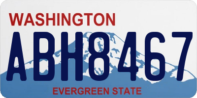 WA license plate ABH8467