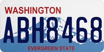 WA license plate ABH8468