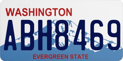 WA license plate ABH8469