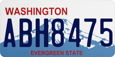 WA license plate ABH8475