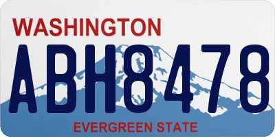 WA license plate ABH8478
