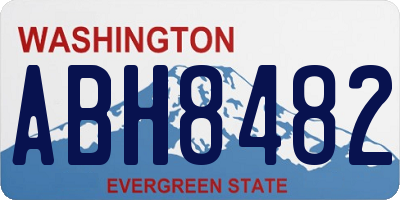 WA license plate ABH8482
